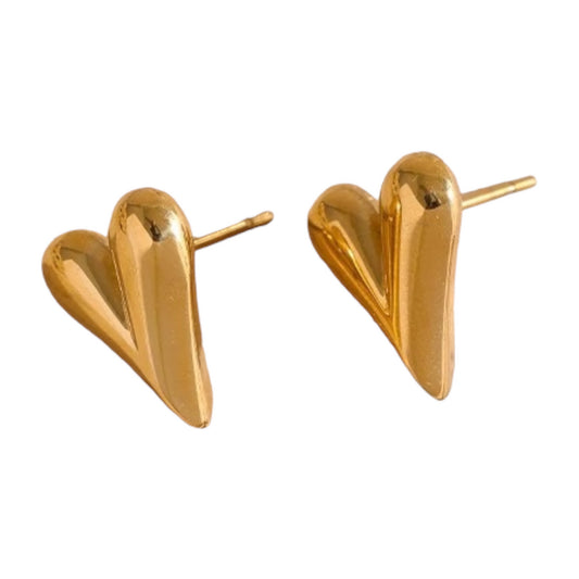 365KB Heart Huggie earrings